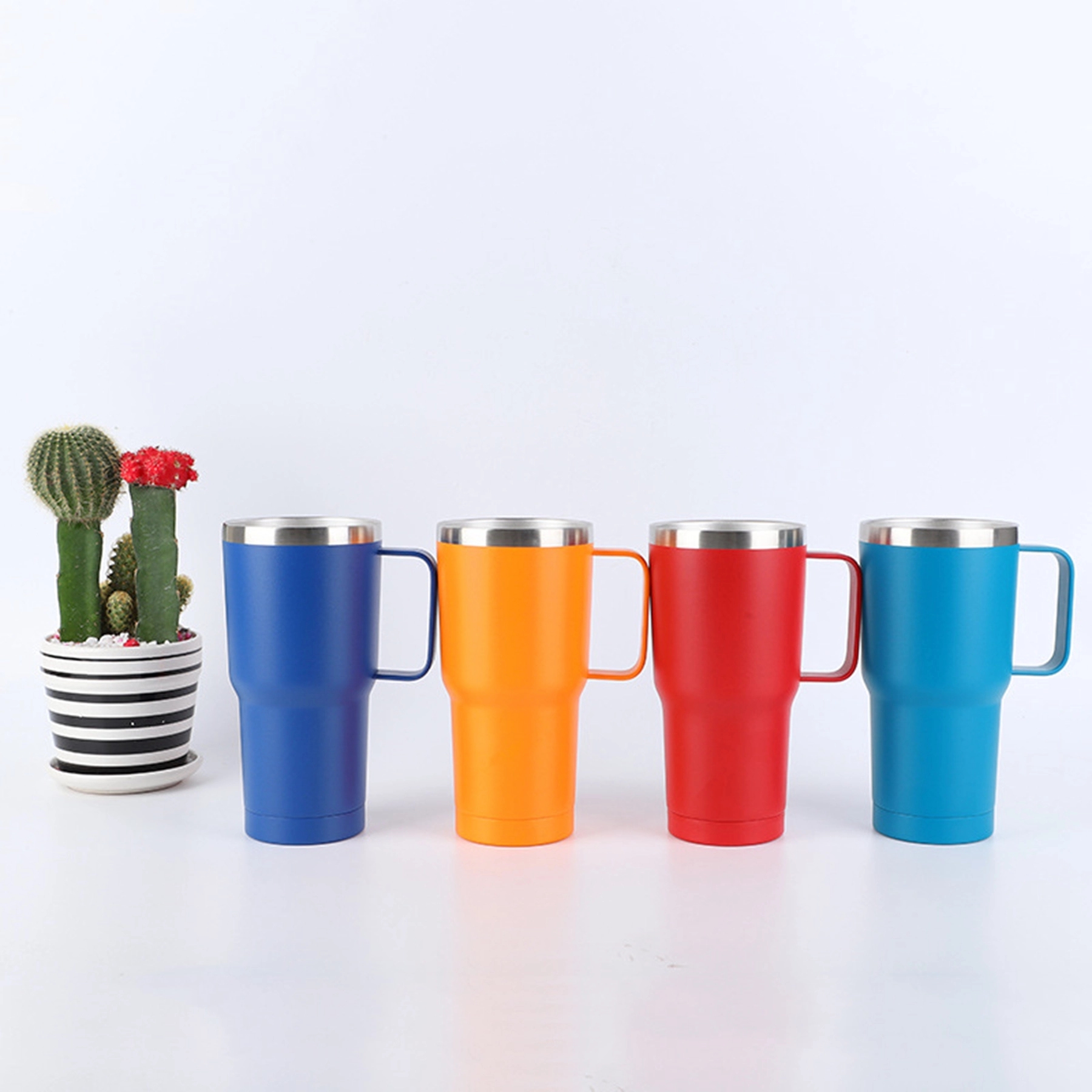 20 Oz. Stainless Steel Double Wall Tumbler With Handle 2