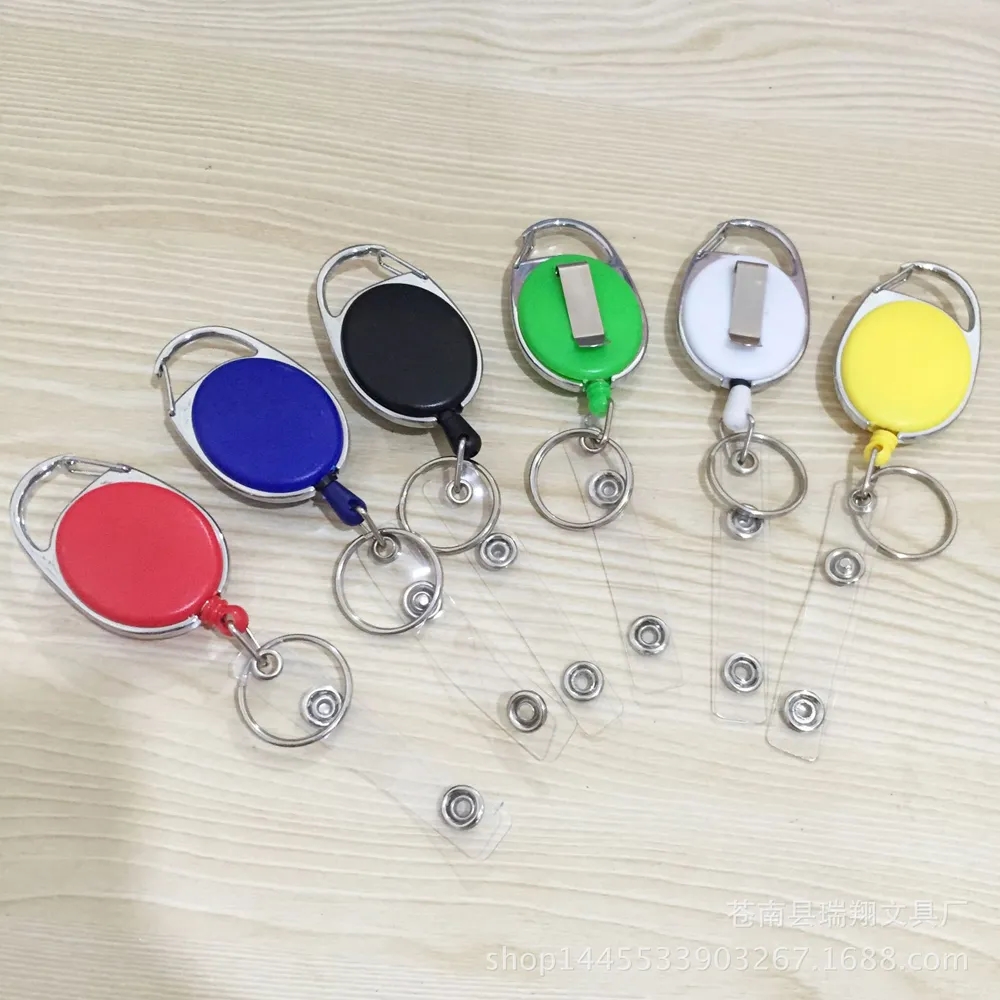 RETRACTABLE BADGE HOLDER WITH CARABINER CLIP 10