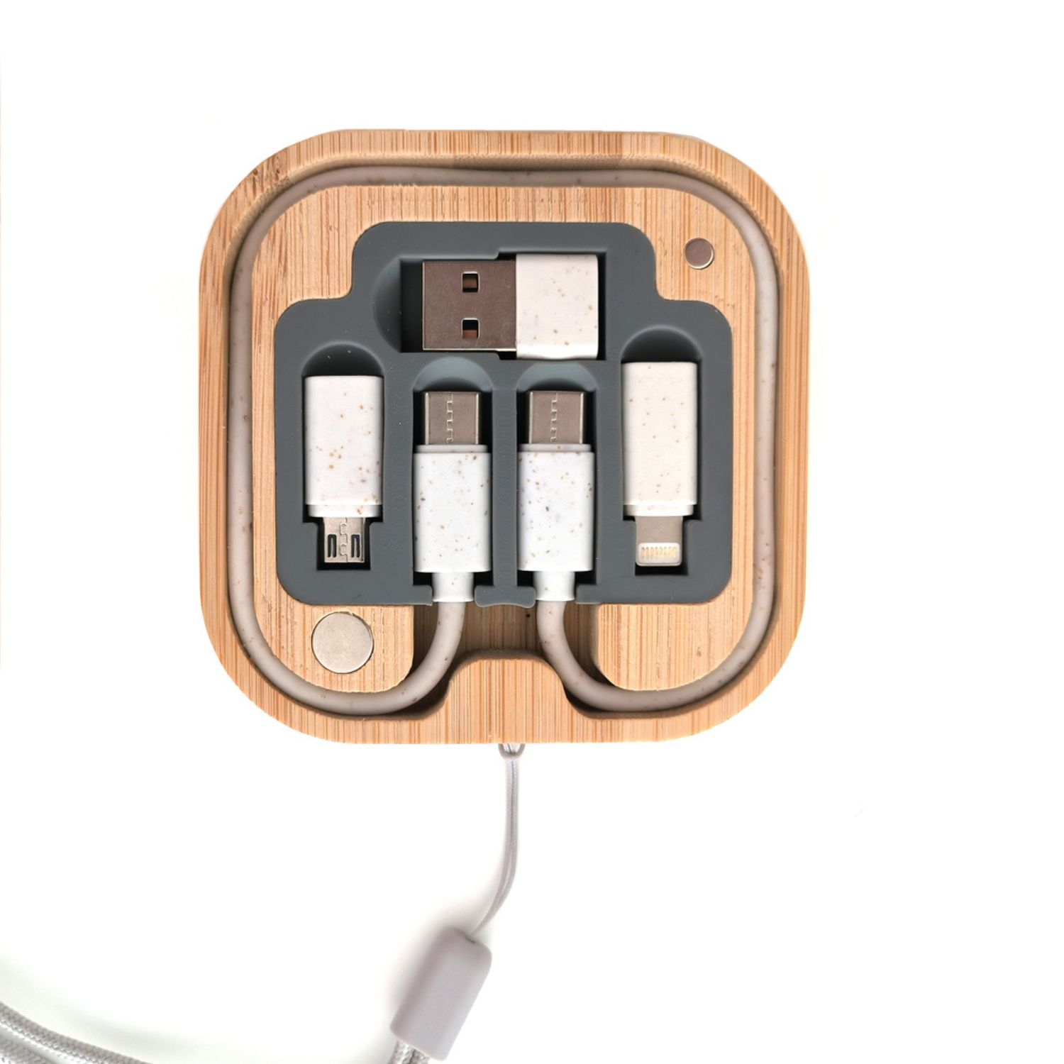 Eco Wheat Straw 5 in 1 Charging Cable Kit 4