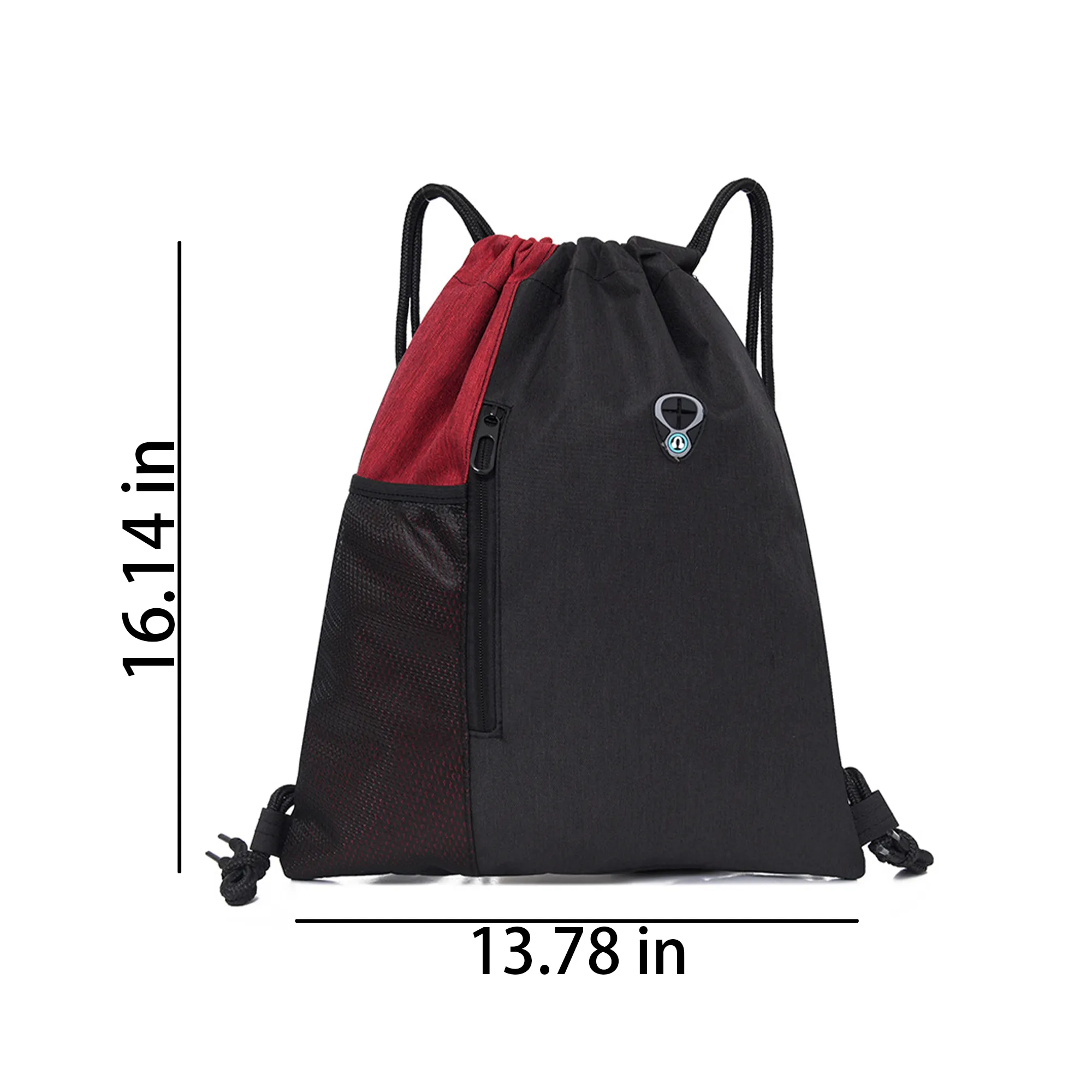 MOQ50 Nylon Colorblock Drawstring Bag 4