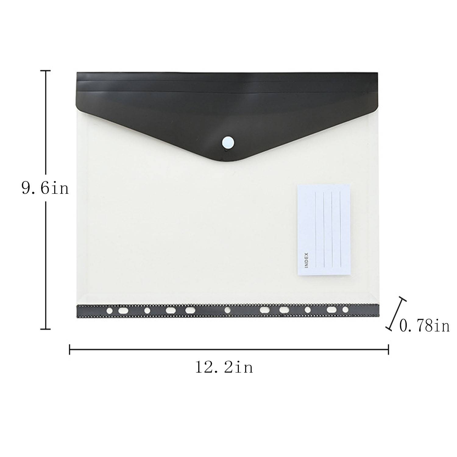 Plastic Document Snap Button Office File Folder 5
