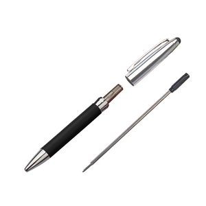 PU Leather Barrel Metal Pen With Stylus 7