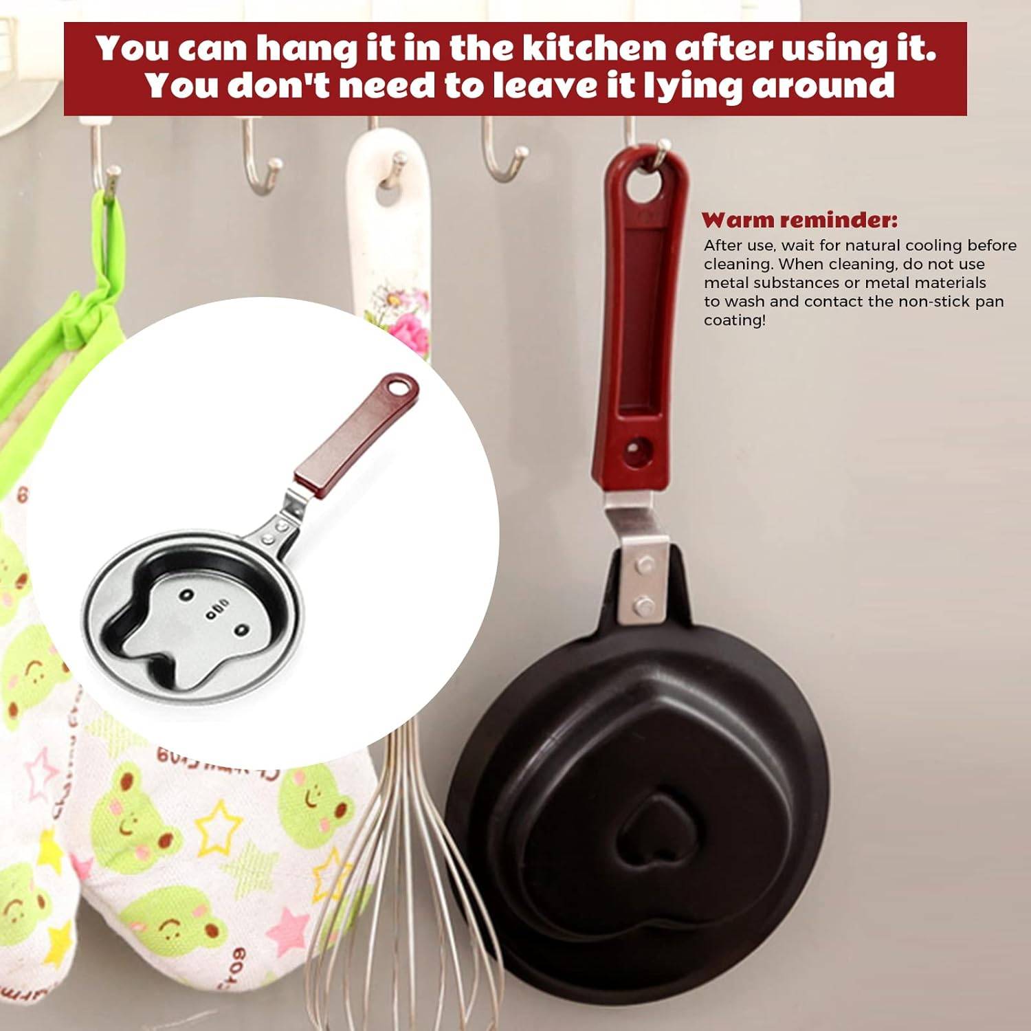 Heart Shaped DlY Mini Egg Fry Pan 3