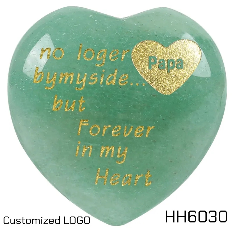Crystal Pocket Palm Worry Stones Heart Without Holes 6