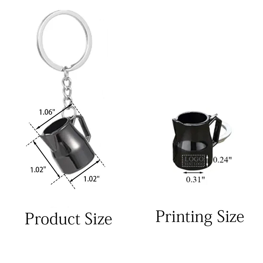 Custom Alloy Coffee Cup Shape Key Chain 3