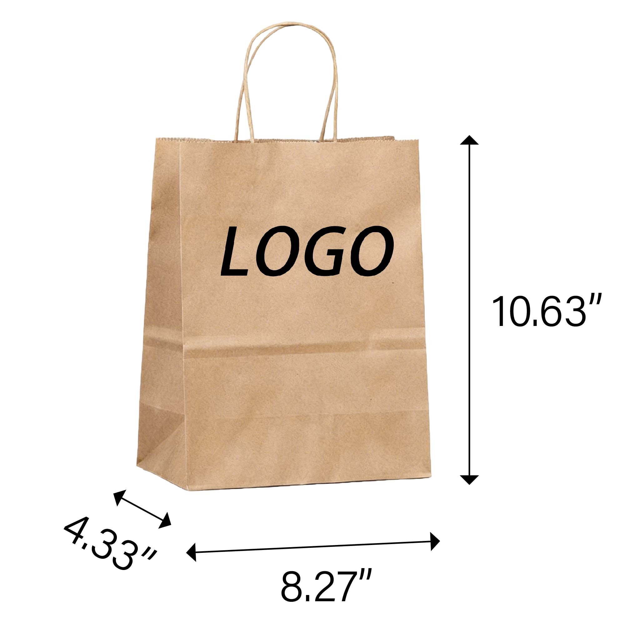 Eco-Friendly Biodegradable Vertical Kraft Paper Bags 3