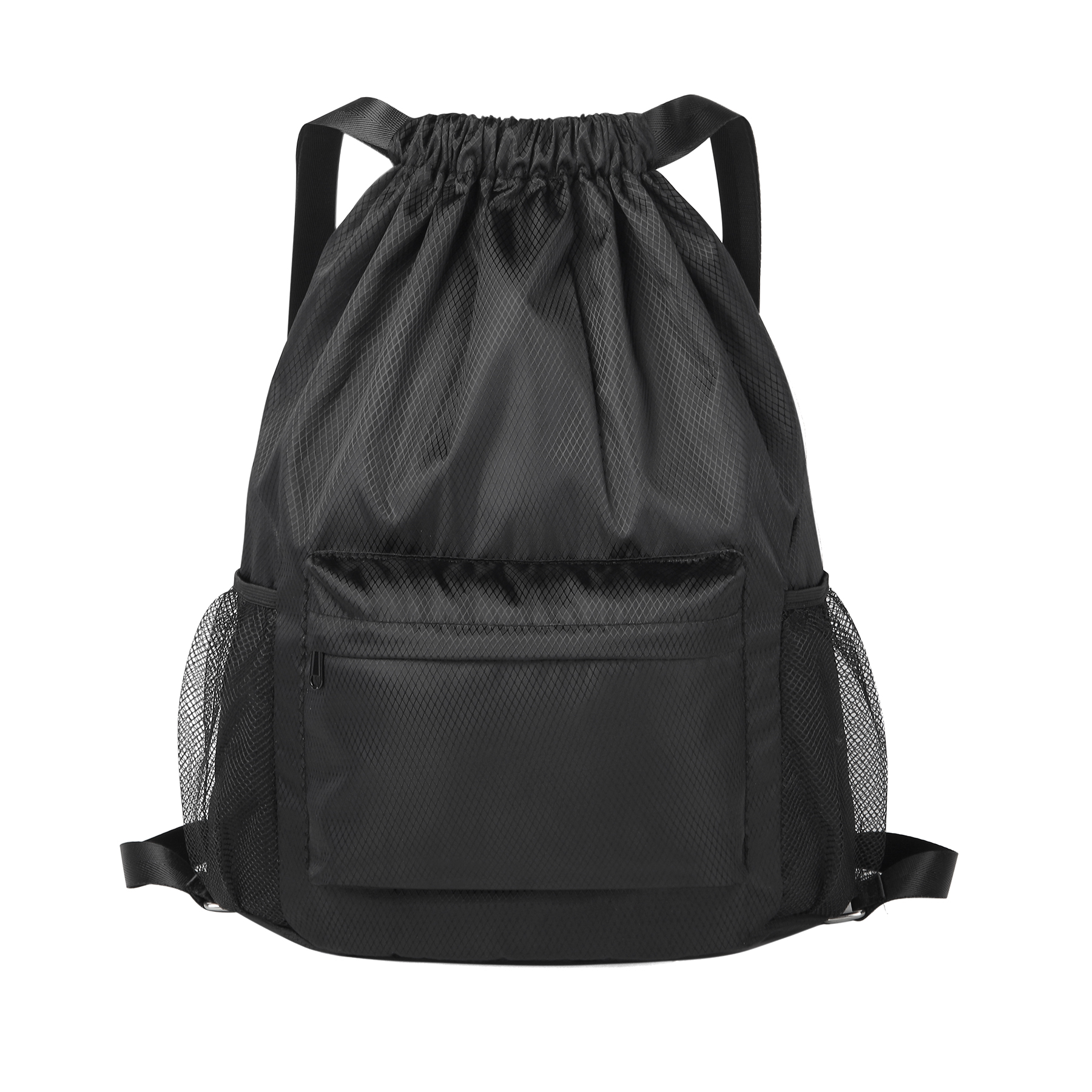 Waterproof Drawstring Backpack With Mesh Pockets 3