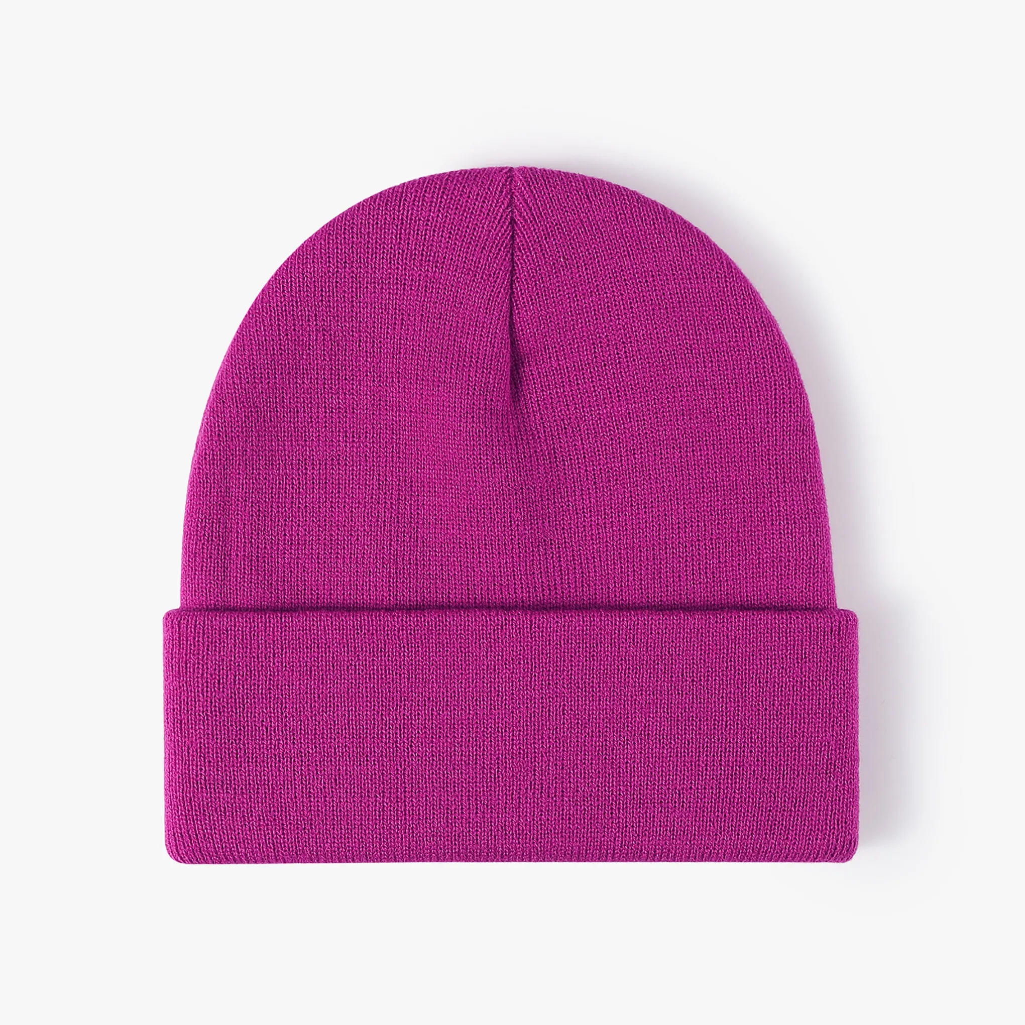 Unisex Acrylic Knit Cuffed Beanie Caps 5