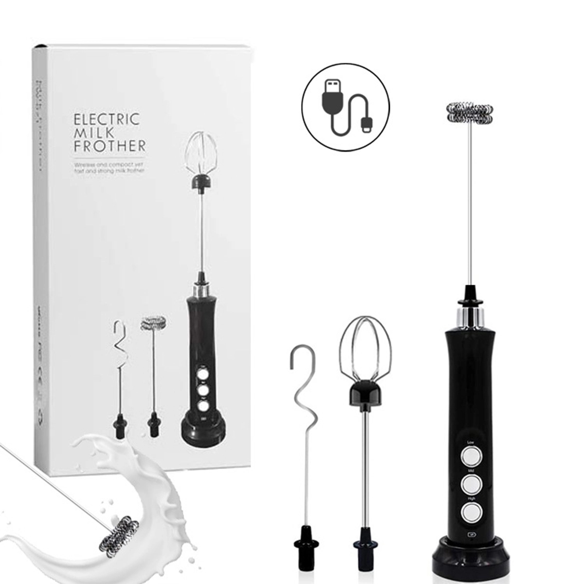 Electric Handheld Milk Frother 5