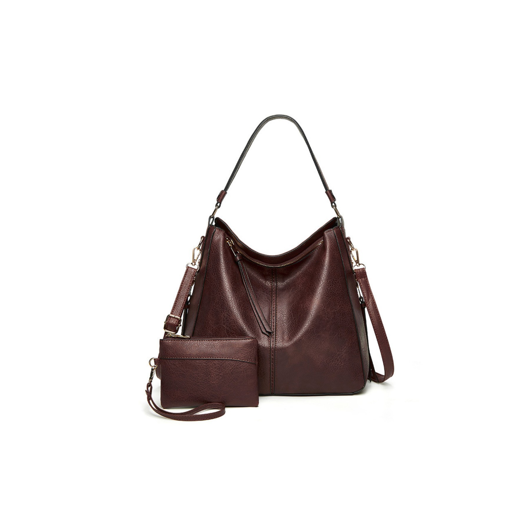 Vegan Leather Hobo Shoulder Bag 3