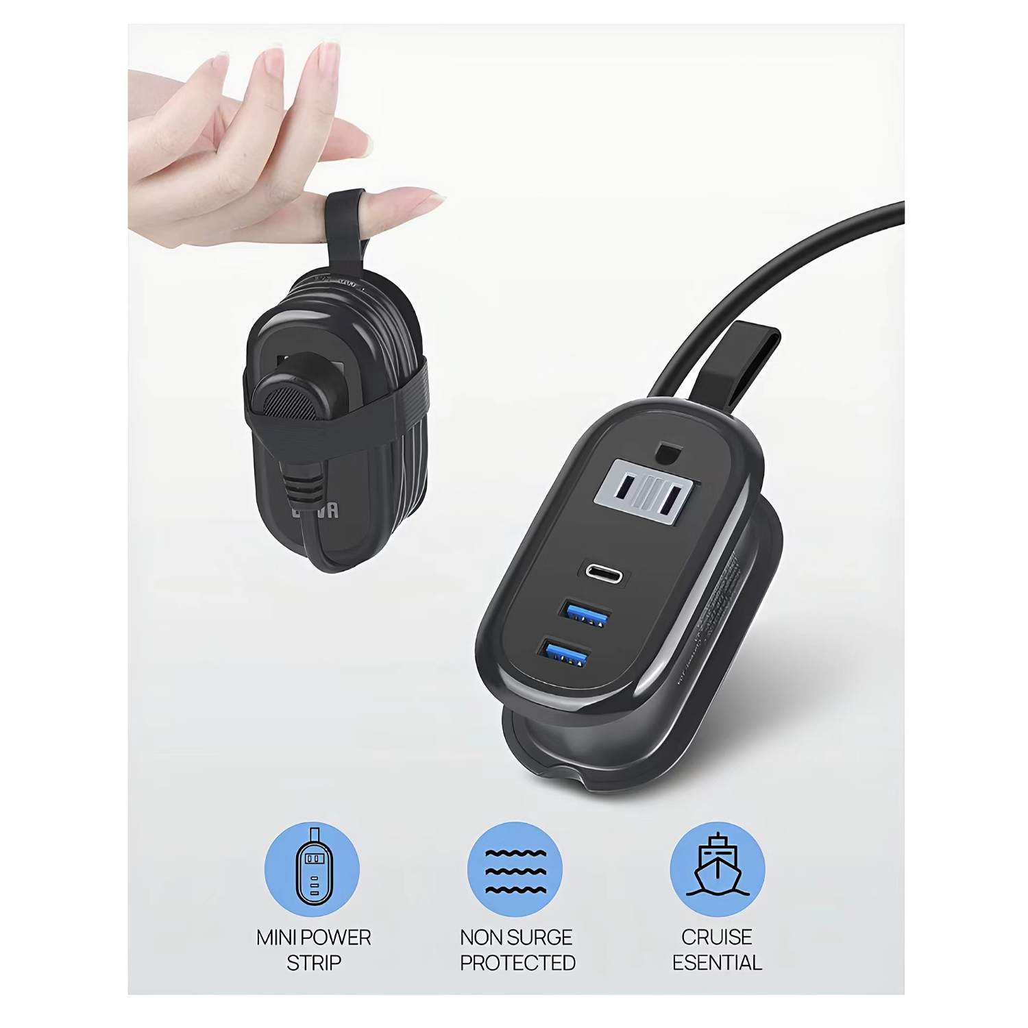 Multi-hole charging, portable and retractable usb ports 5