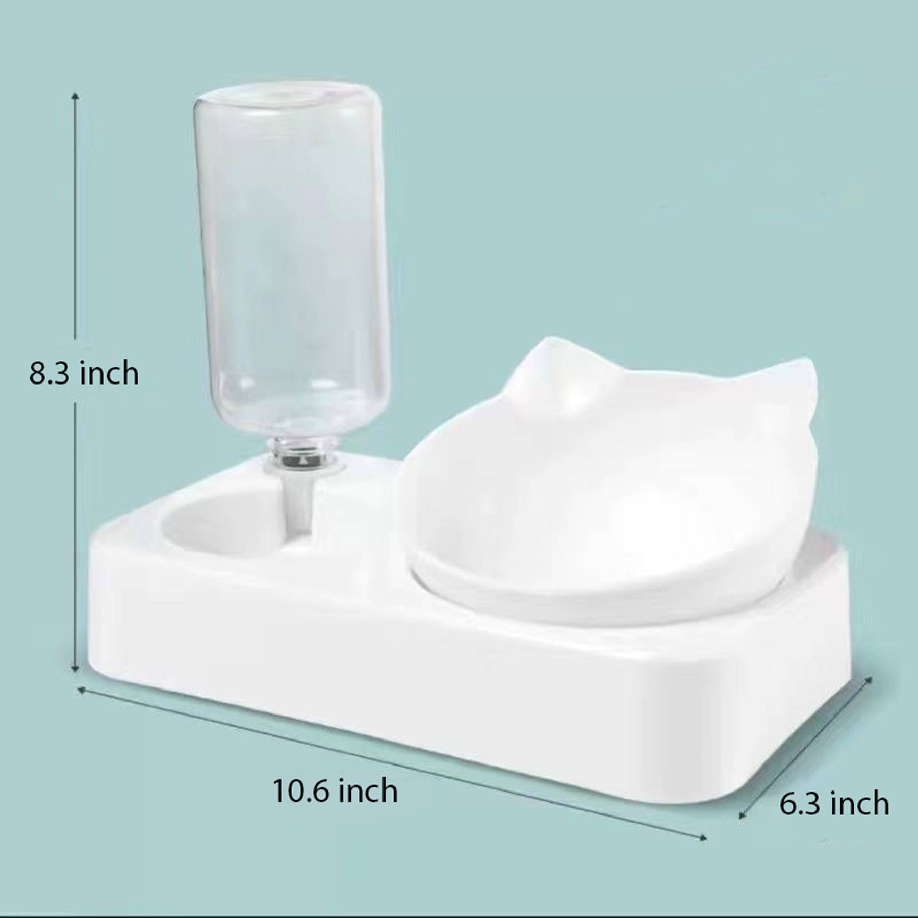 Cat Water Fountain and Food Bowl 5