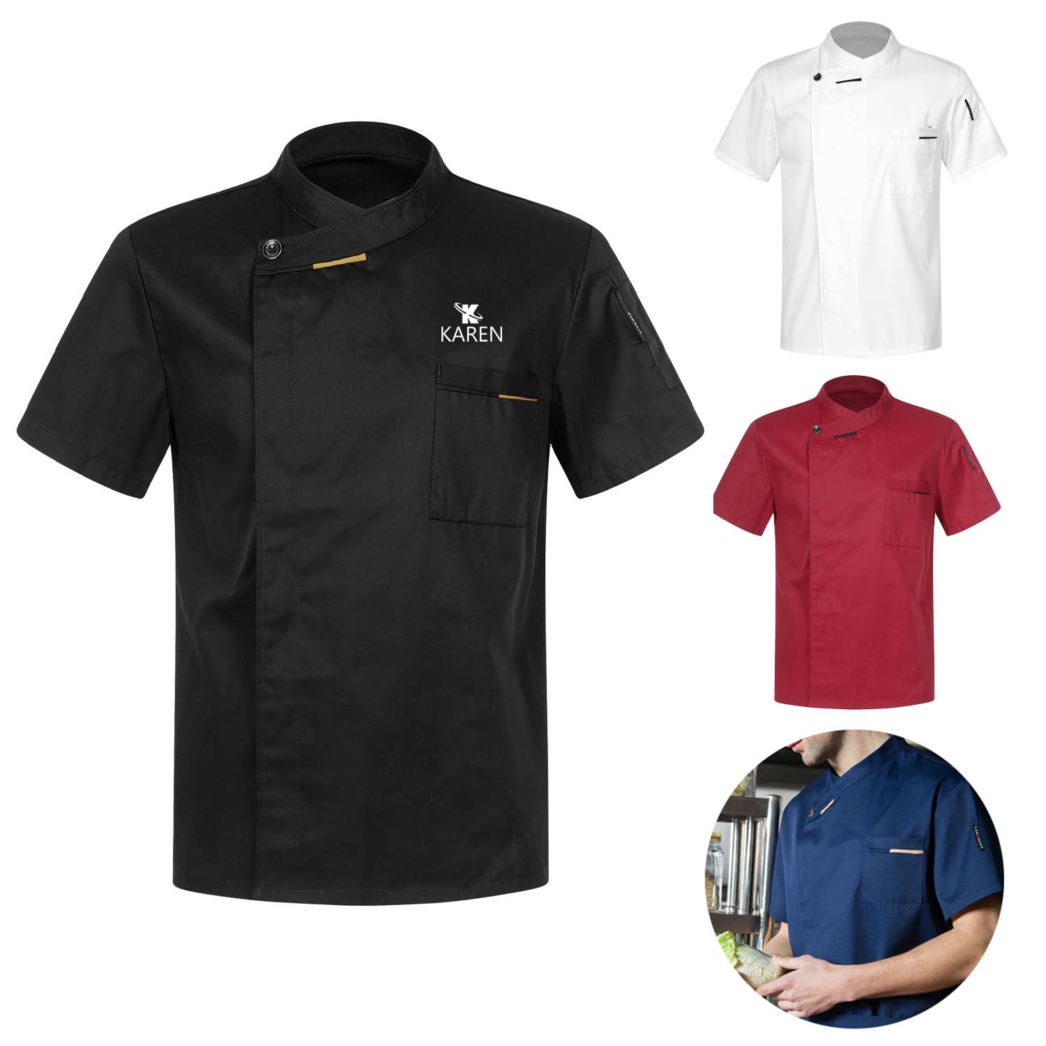 Unisex Kitchen Work Uniform Short 8
