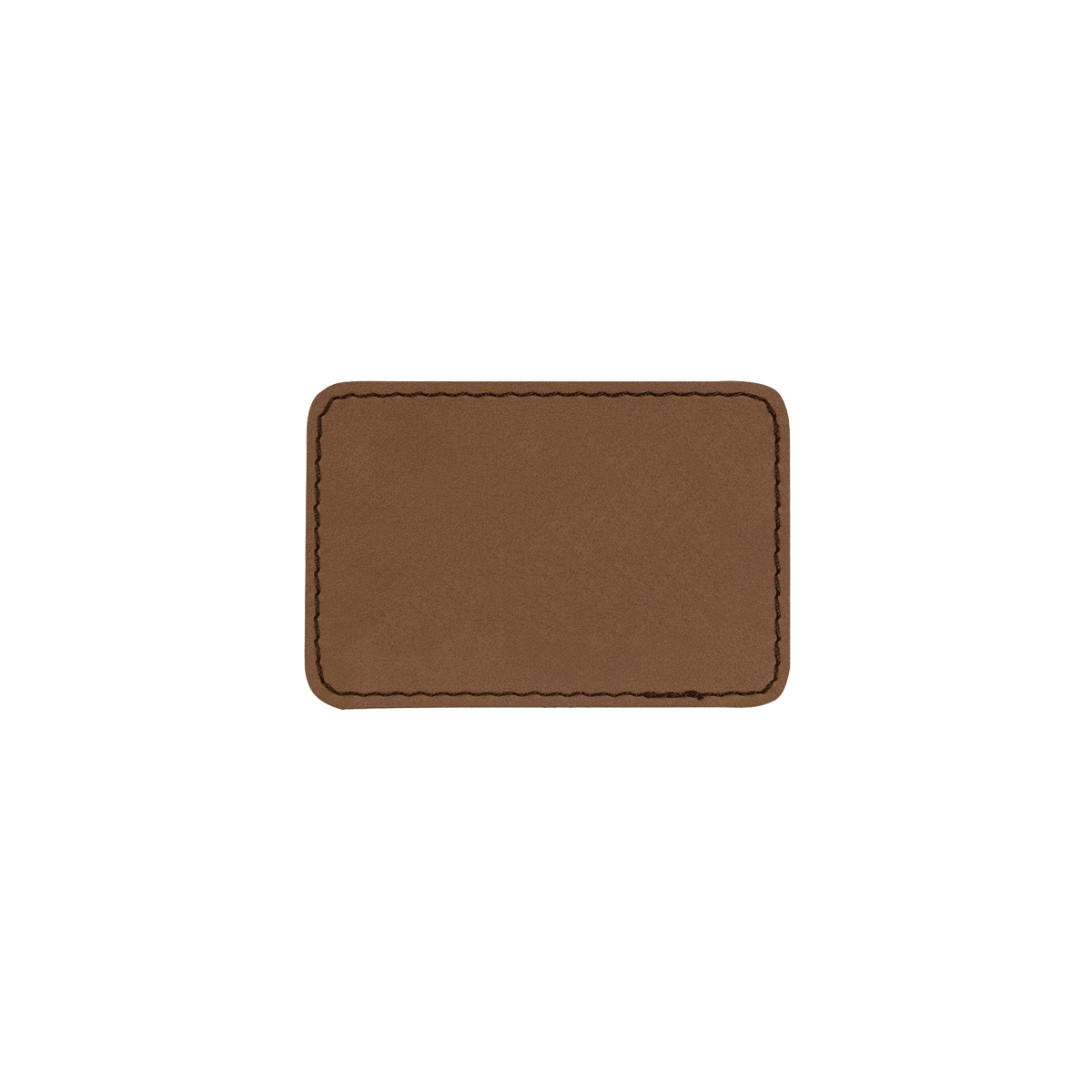 3" x 2" Dark Brown Leatherette Rectangular Patch with Adhesive 2