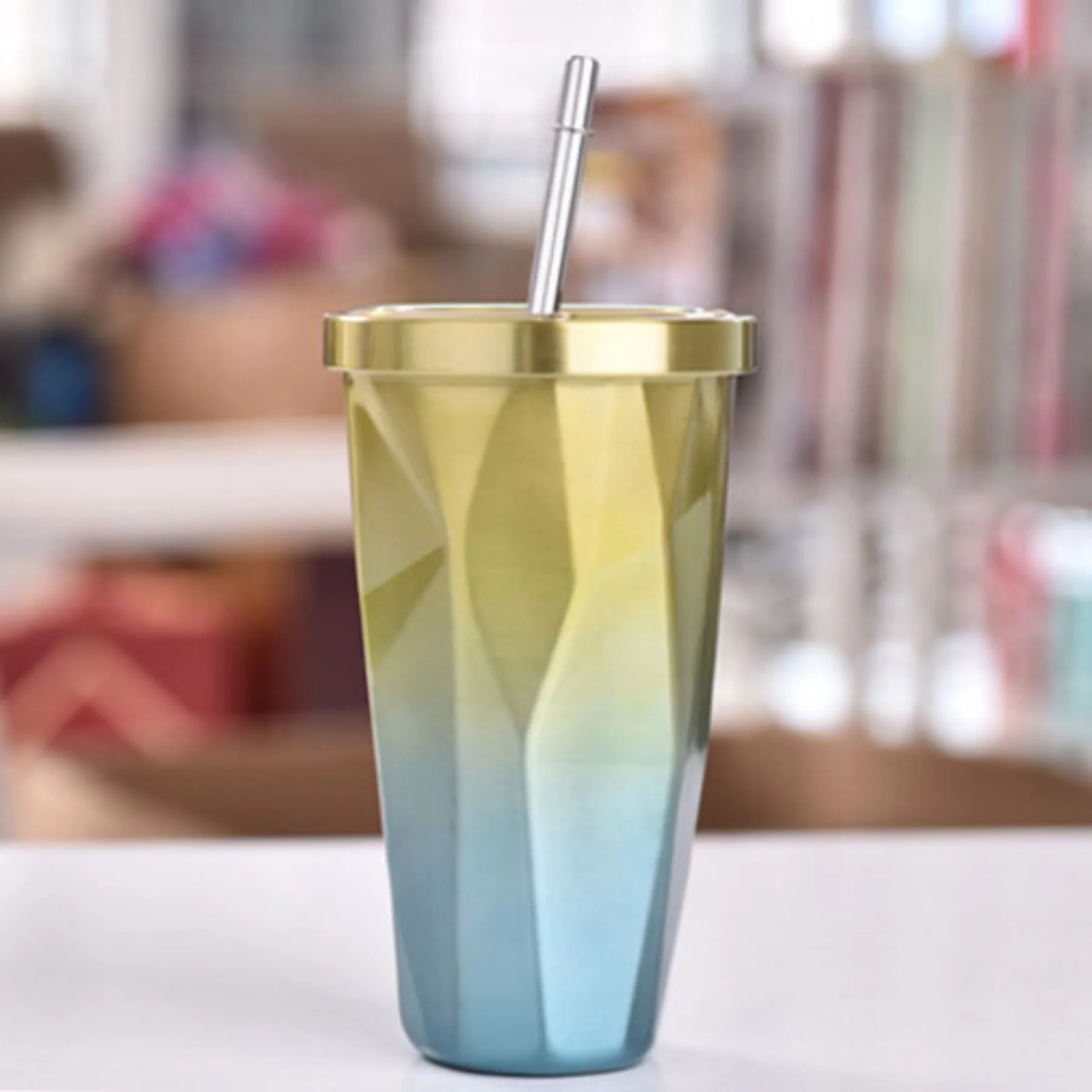 18oz Gradient Diamond-shaped Cup 9