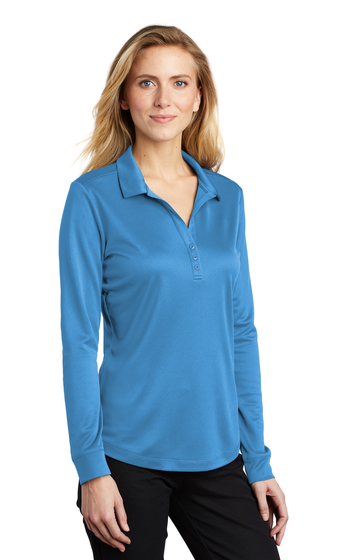 Port Authority Women's Silk Touch Performance Long Sleeve Polo. L540LS 35