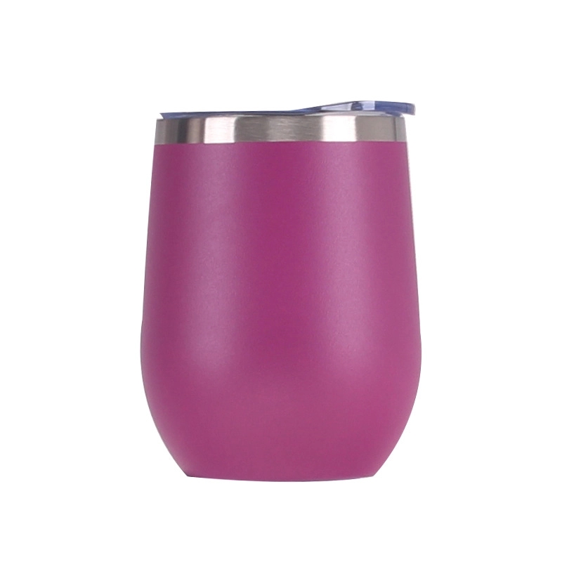 12oz Powder Coated Vacuum Insulated Wine Tumbler With Lid 5