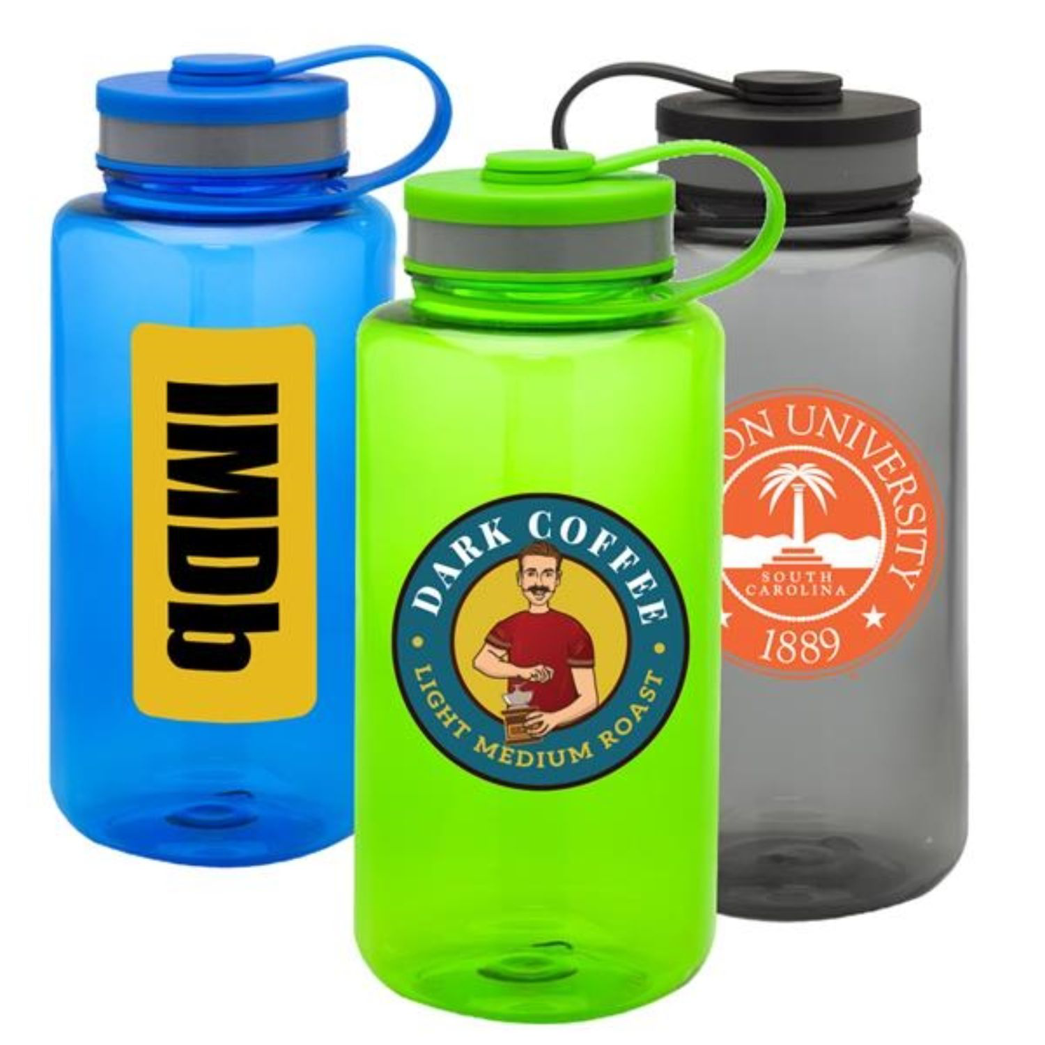 Wide Mouth Sports Bottles -38 oz Water Bottle w/ Custom Logo 1