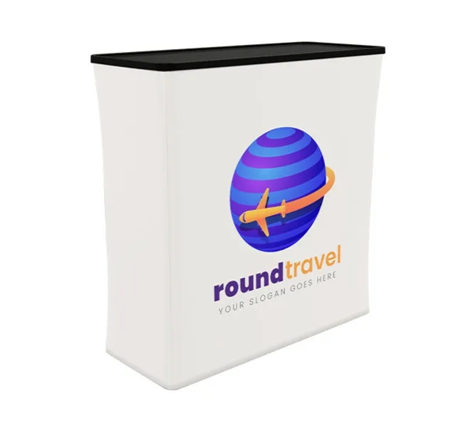 20ft Inline Trade Show Booth – LED Backlit Display with Counters & Branding 2