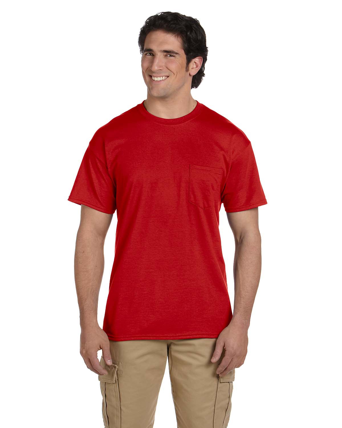 Color Medium Weight Poly-Cotton Pocket Tee 3