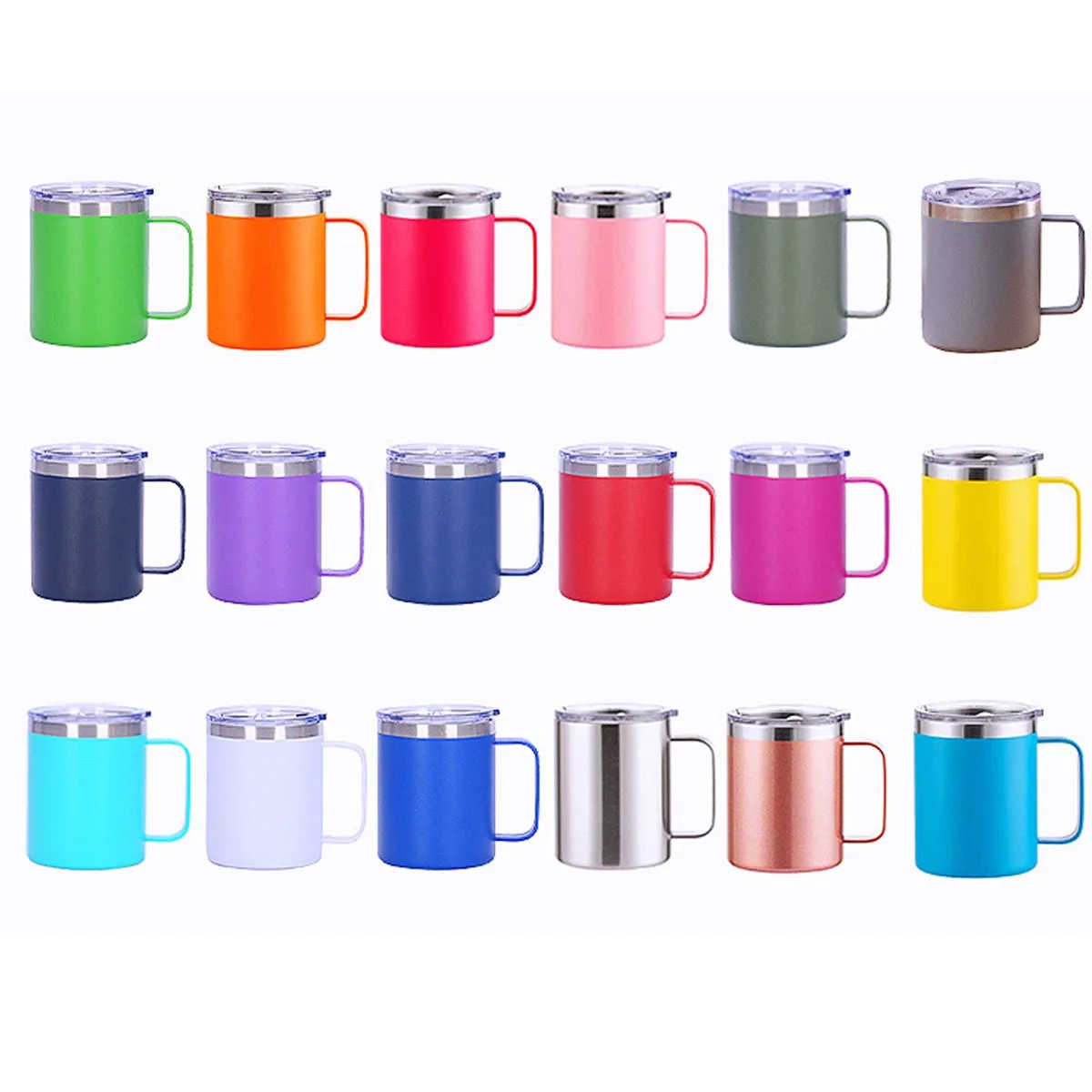 12oz Stainless Steel Insulated Coffee Mug with Handle 1
