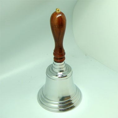 Silver Bell with Wood Handle 1