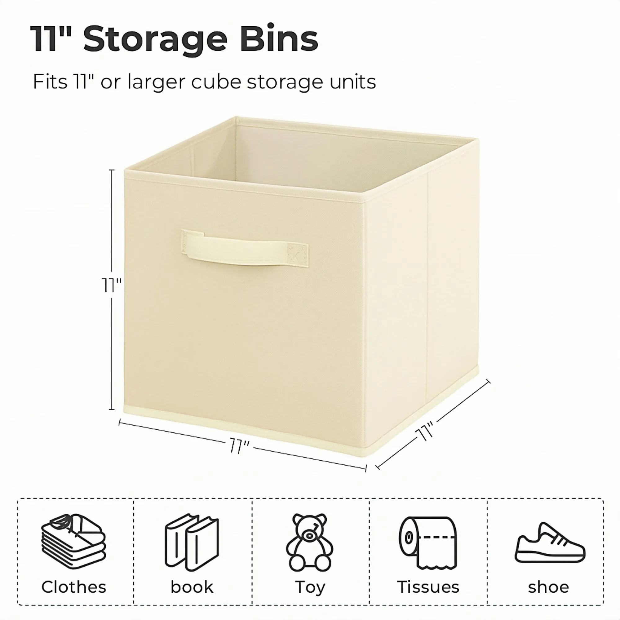 Collapsible Storage Cubes Organizer 3