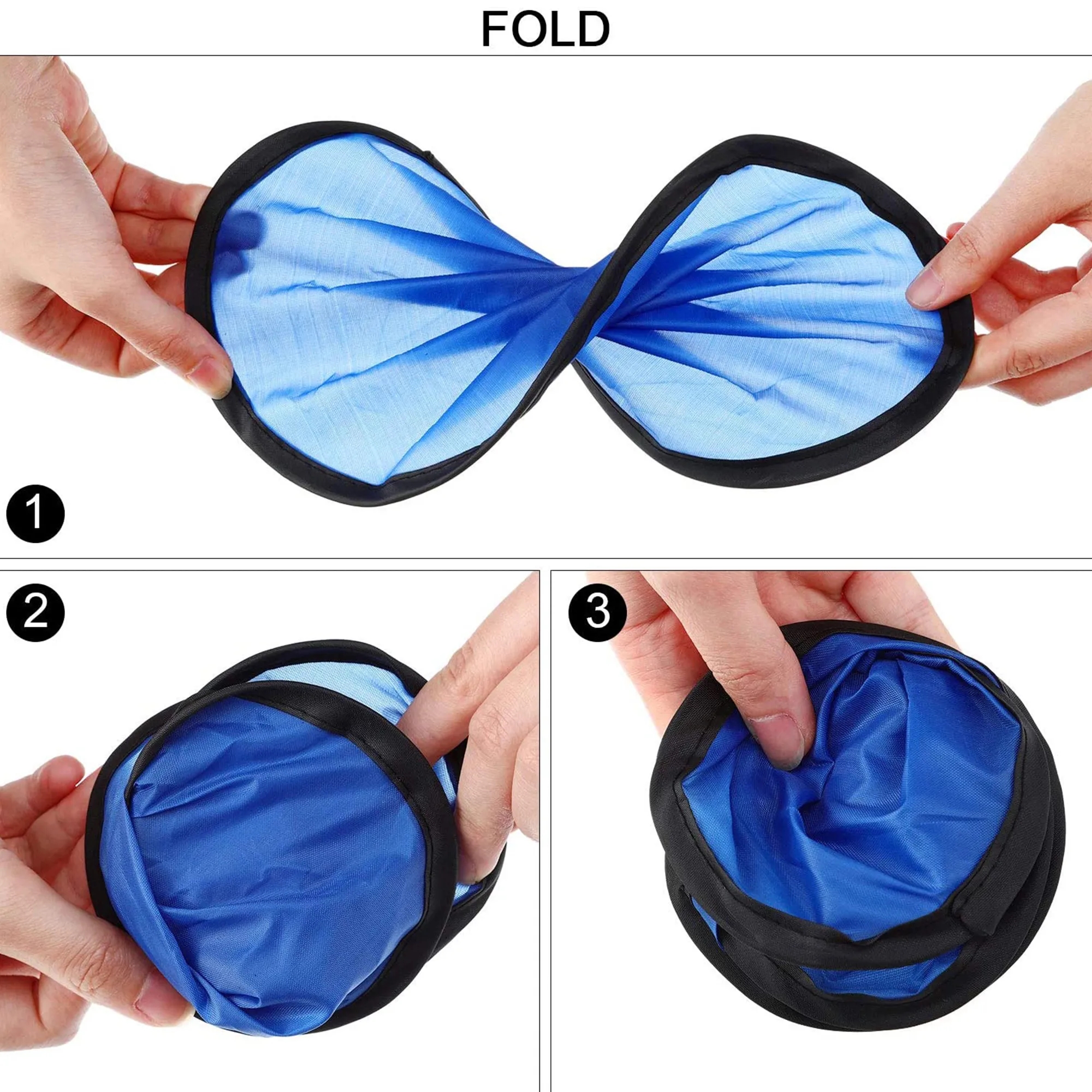 9.8" Folding Flying Disc With Pouch 2