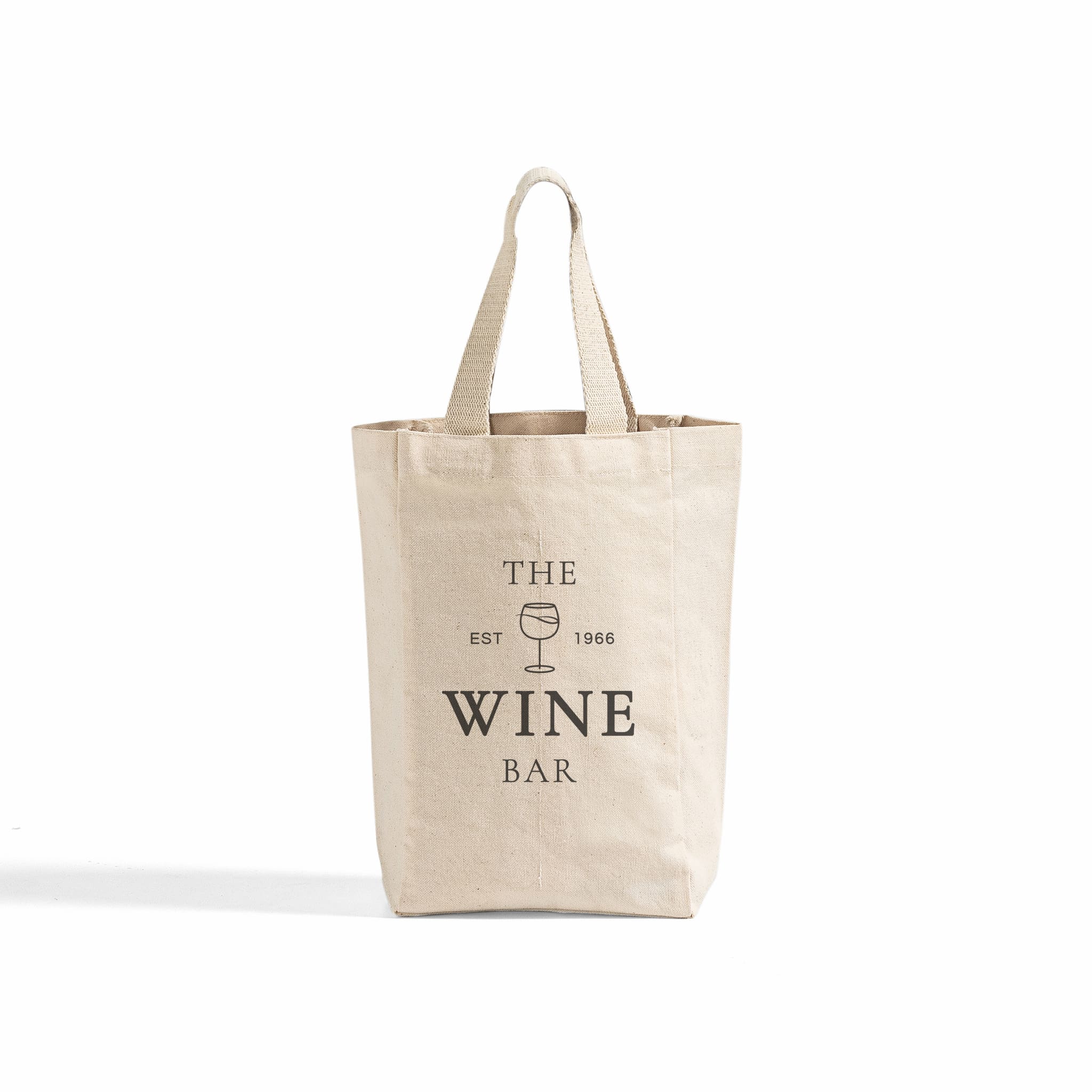 Canvas Double Wine Tote Bag, custom tote bag with logo imprint 8