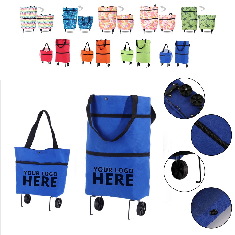 Collapsible Trolley Bag, custom tote bag with logo imprint 2