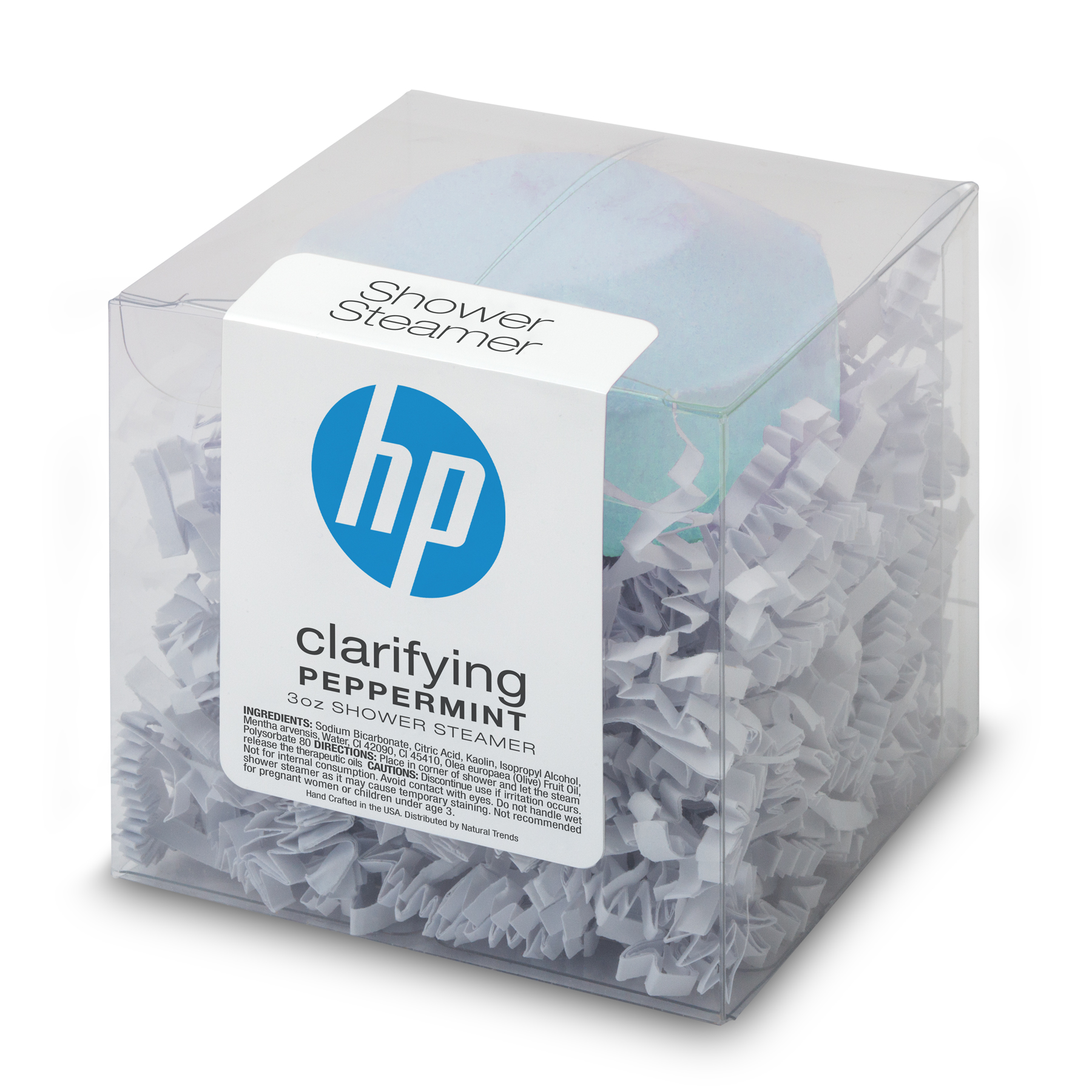 Shower Steamer in Clear Box - Clarifying Peppermint 1