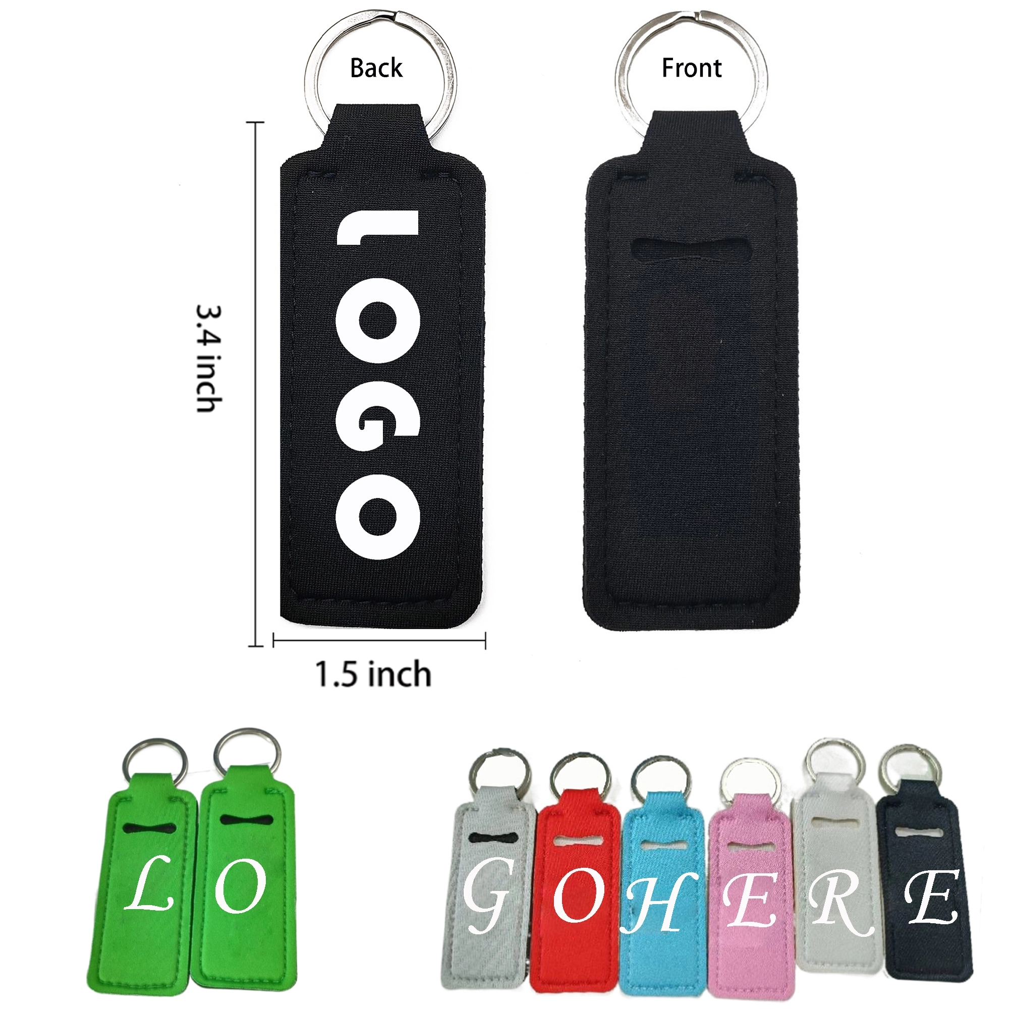 Lipstick Bag Keychain With Ring