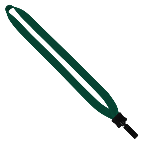 3/4" Cotton Lanyard with Plastic Clamshell & Bulldog Clip 18