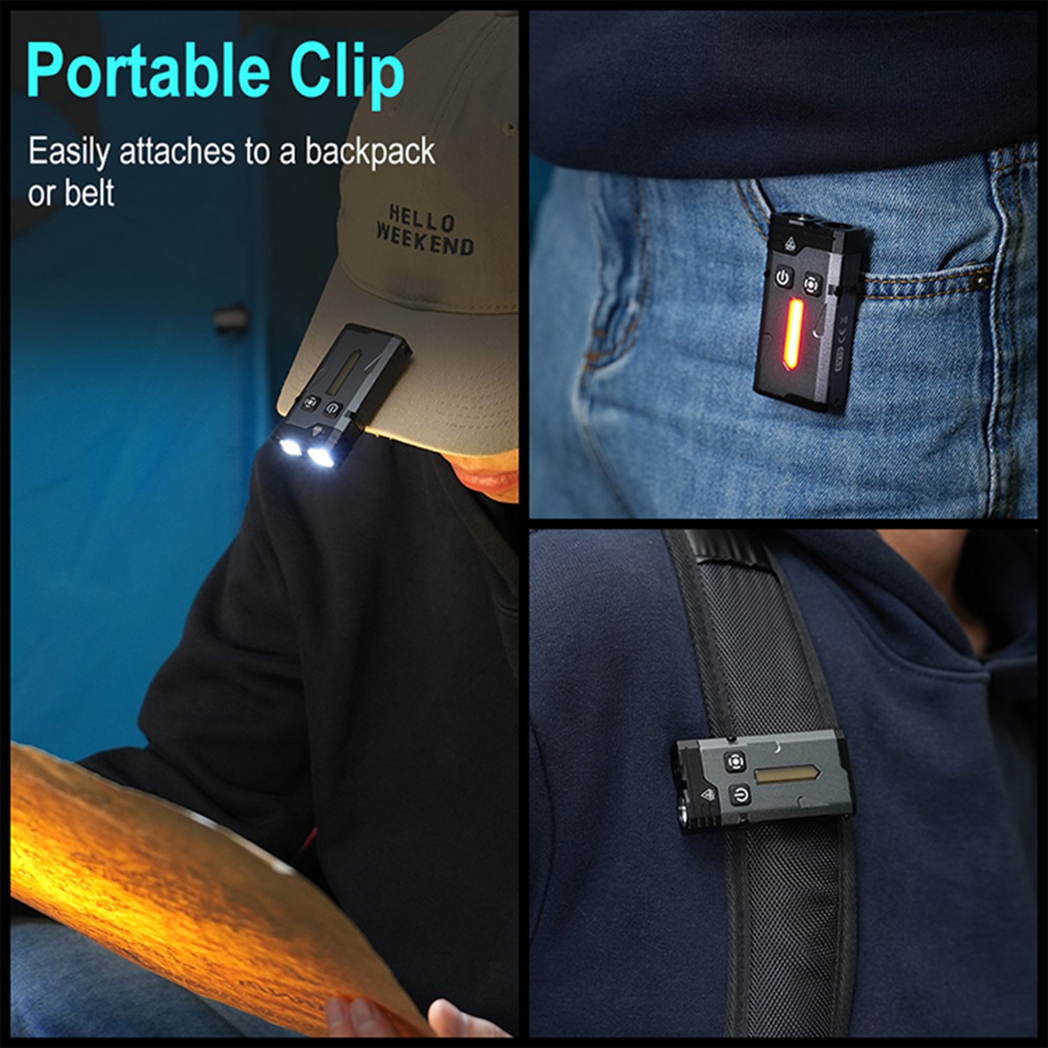 Mini USB Keychain Flashlight – High-Lumen Dual-Mode RGB 6