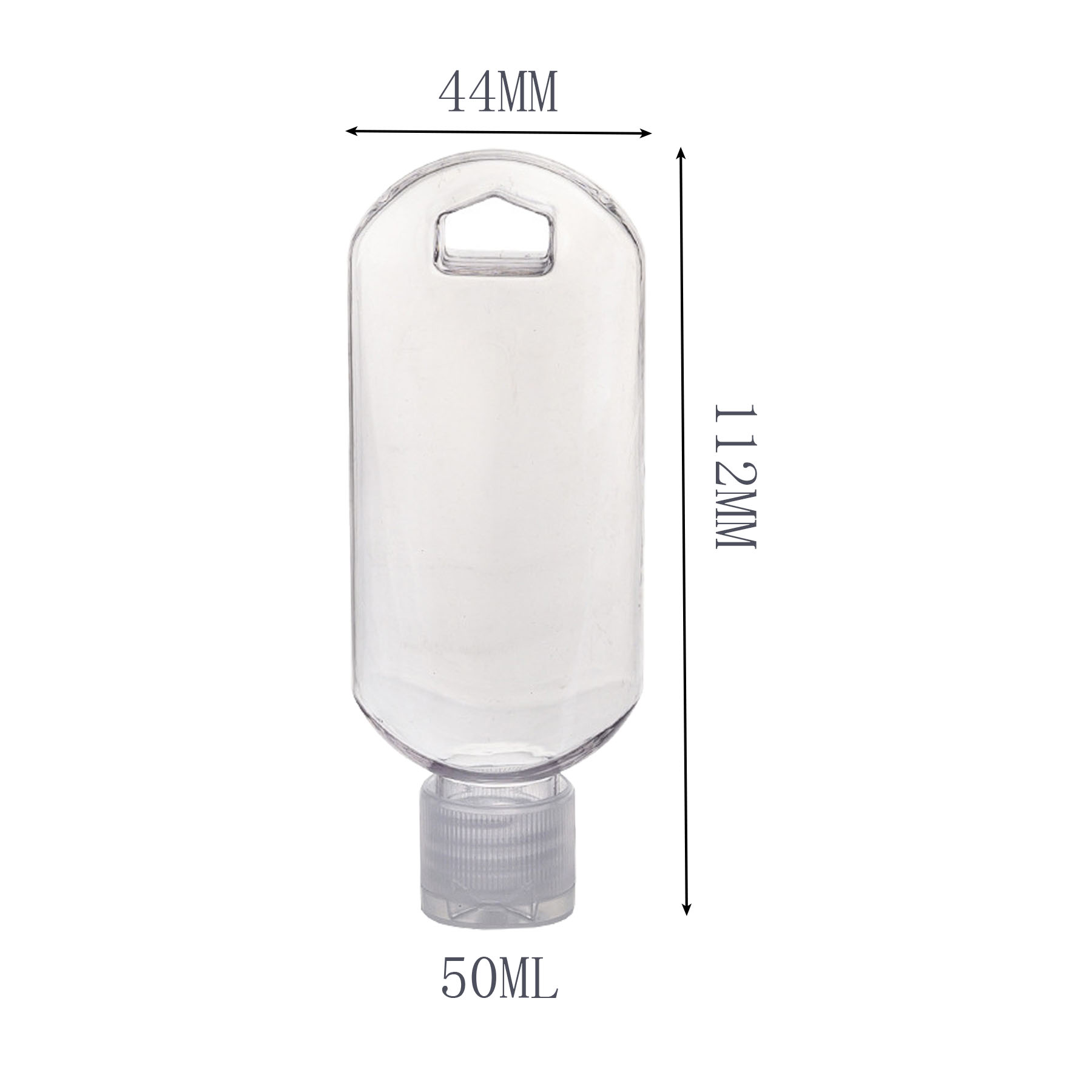 1.69oz Clear Plastic Bottle 1