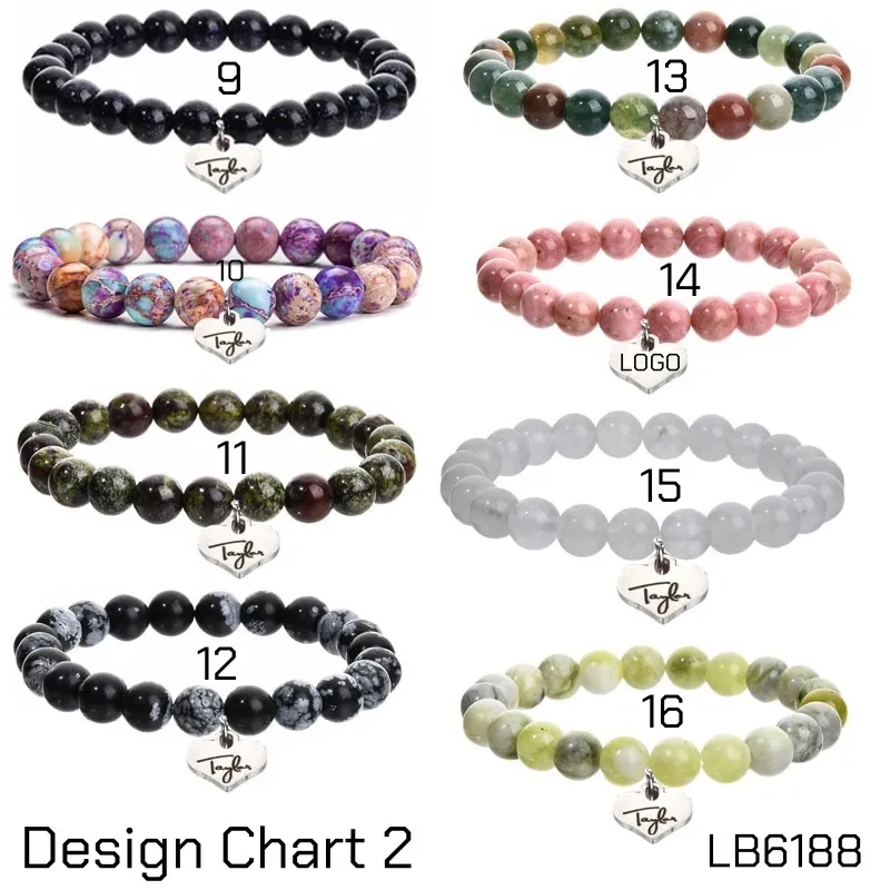 BULK Gemstone Bracelets Wholesale Stretchy Round Beads 2