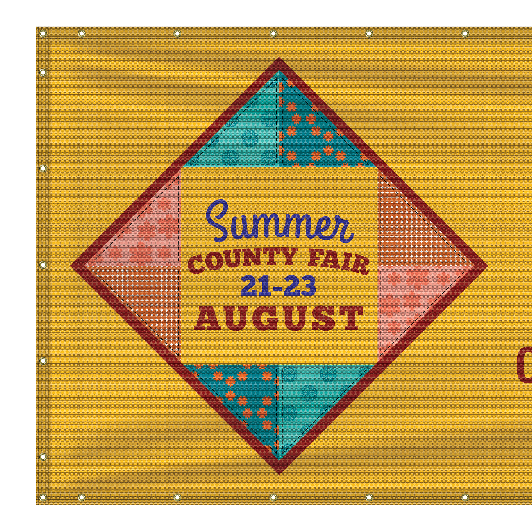 5' x 24' Premium Polyester Mesh Banner 4