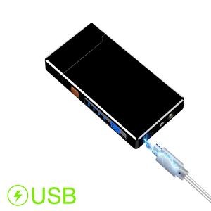 Rectangle Dual Electric Arc Lighter With Flashlight 6