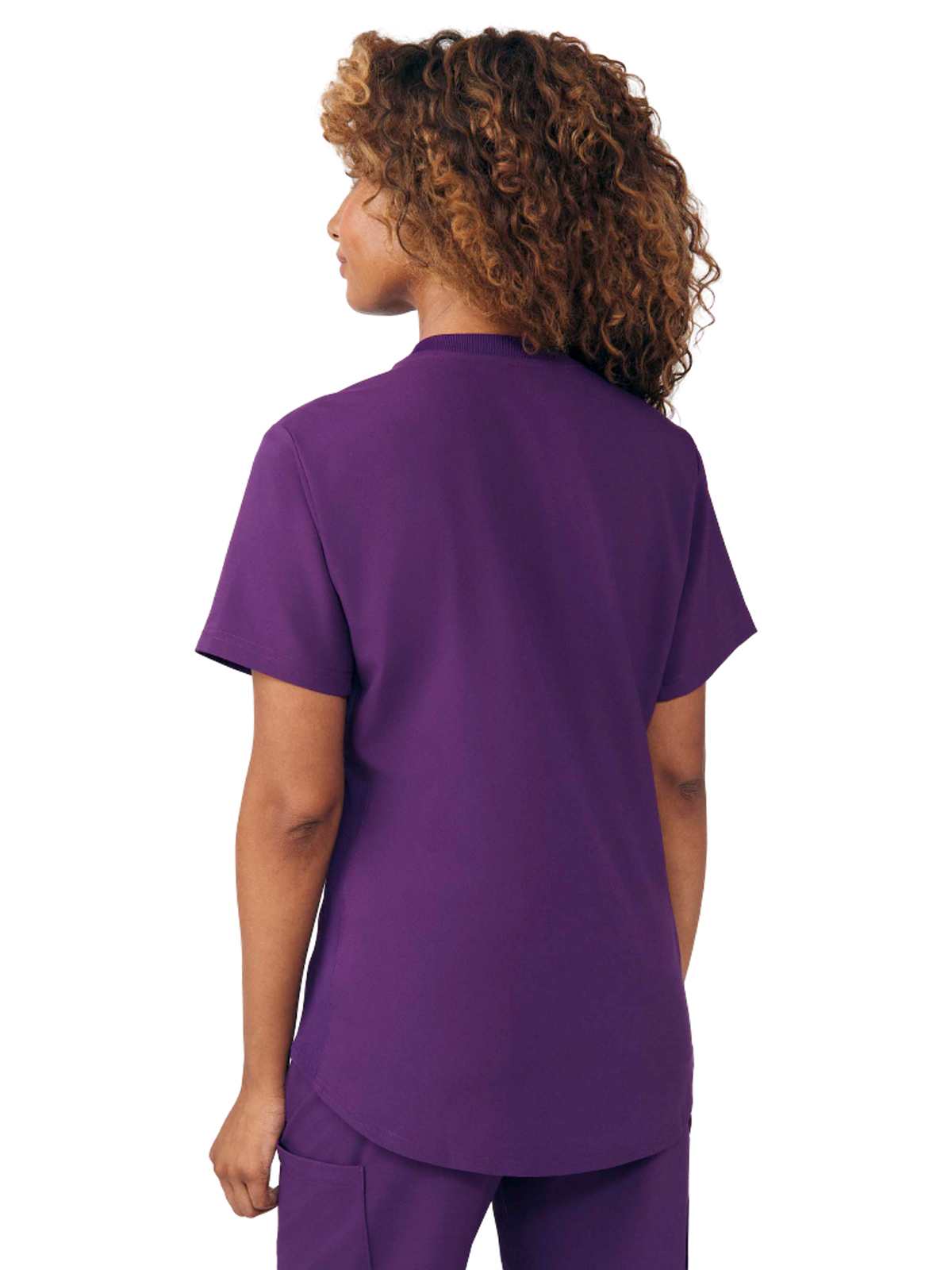 Landau - Forward - Women's Two-Pocket Shirttail Hemline V-Neck Top 43