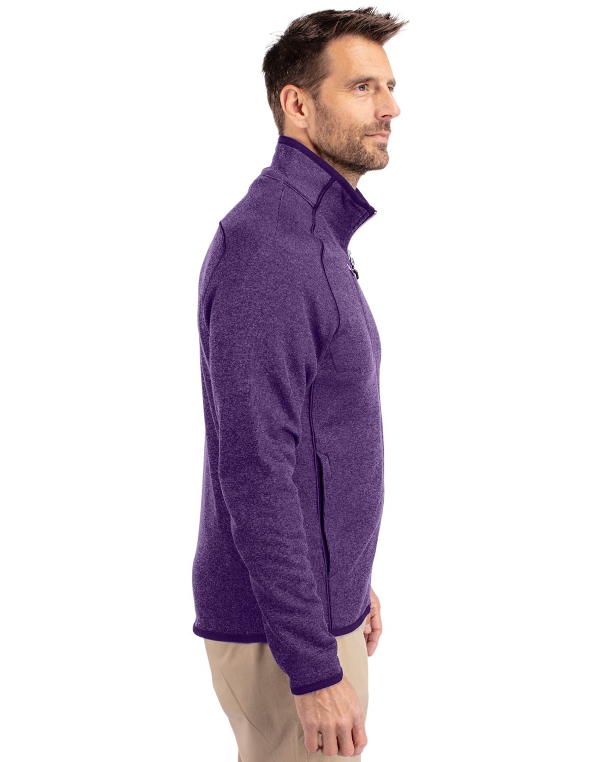 Cutter & Buck Mainsail Sweater-Knit Mens Full Zip Jacket 45