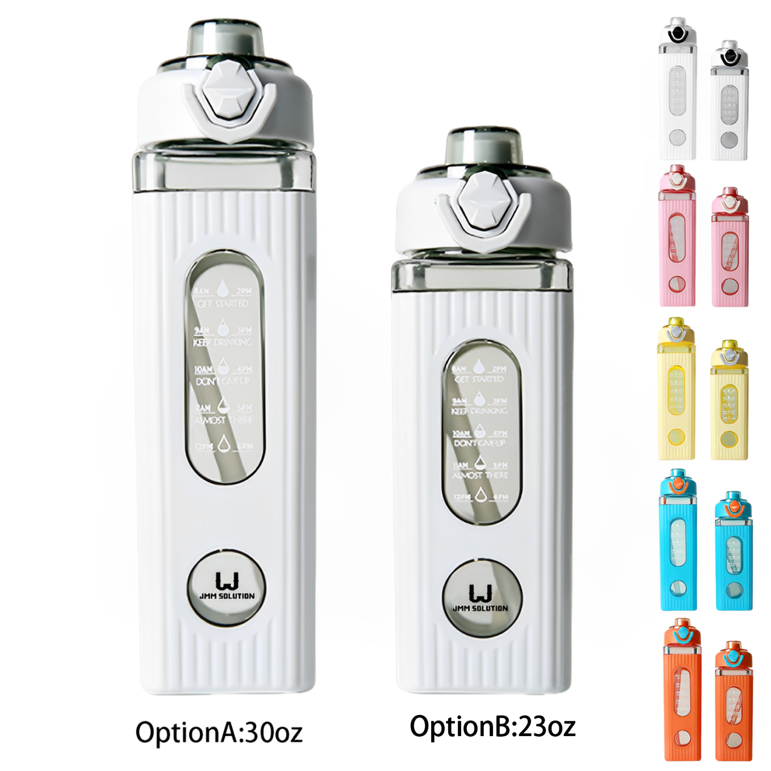 23/30oz Plastic Leakproof Water Bottle w/ Silicone Sleeve 2