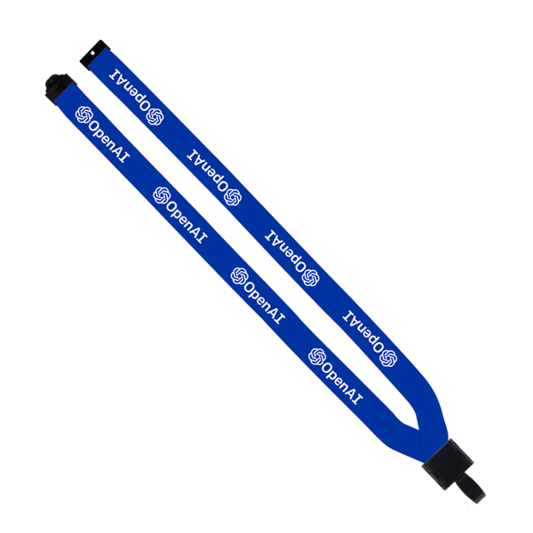 3/4" Polyester Lanyard with Non-Swivel Plastic Hook 125