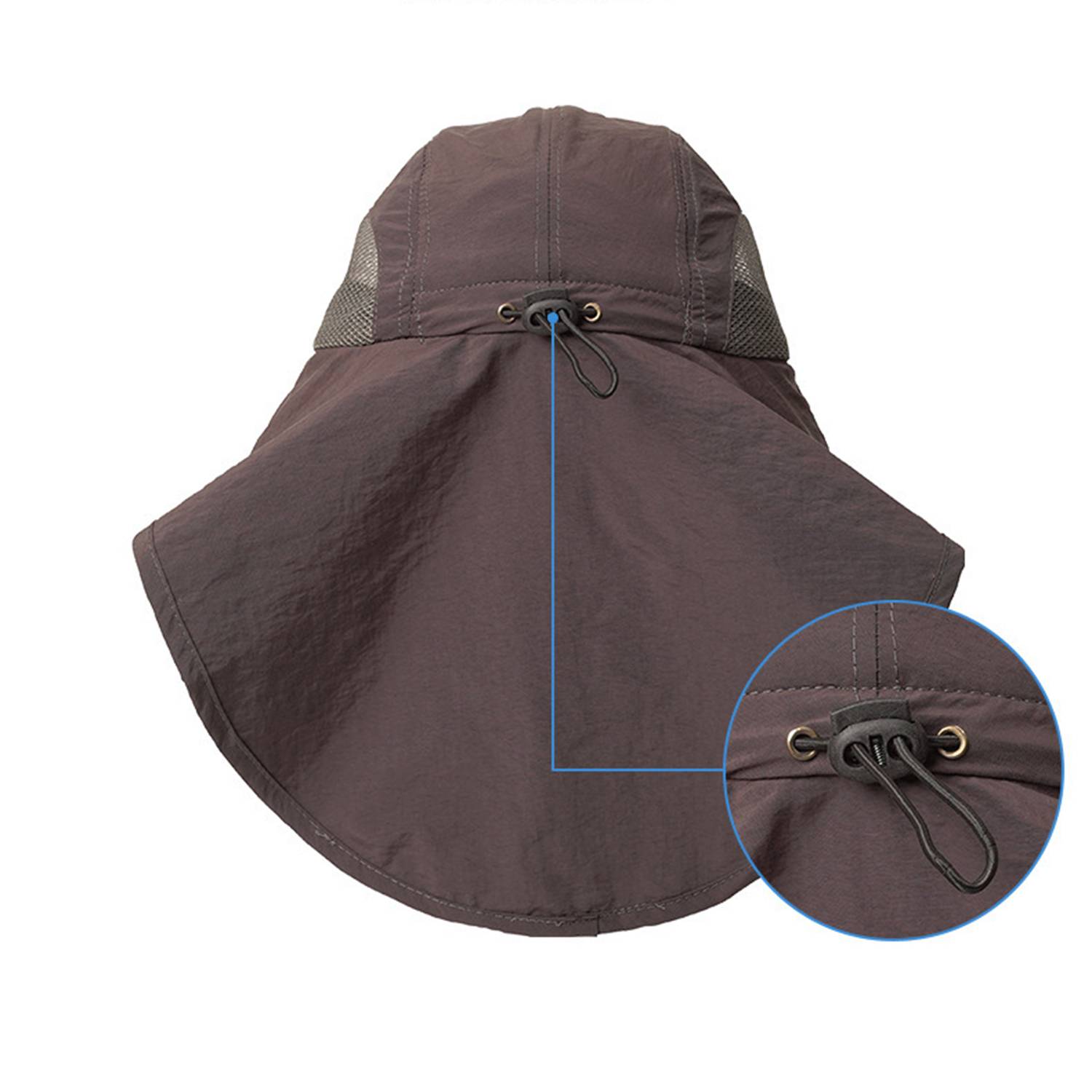 Outdoor Protection Sun Wide Brim Mesh Fishing Hat 3