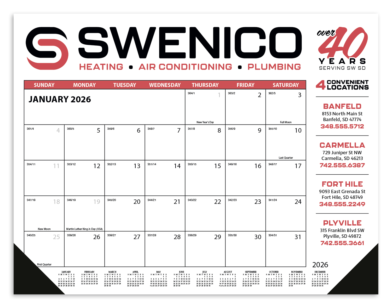 Skinner & Kennedy® Desk Pad Calendar 4