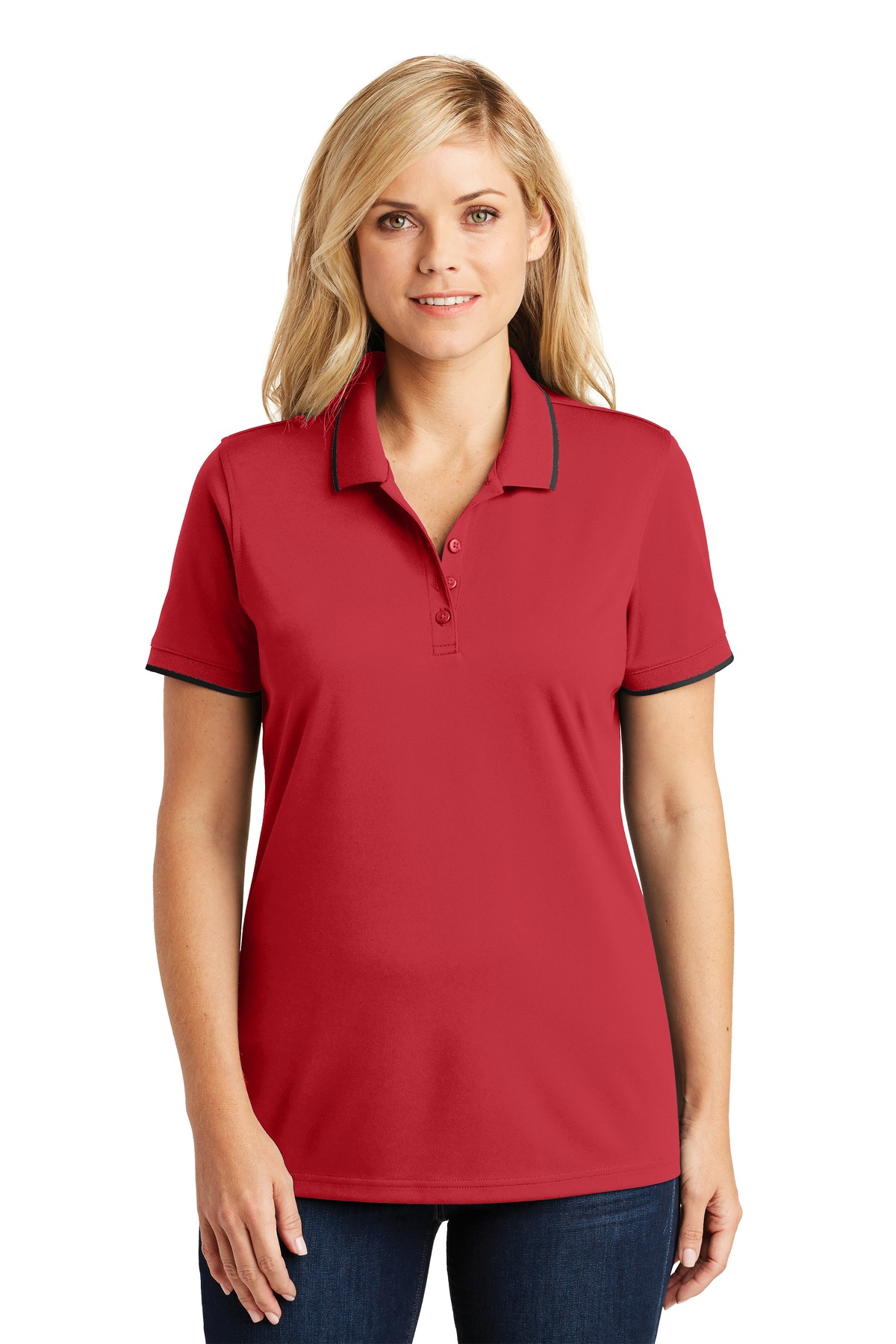 Port Authority Women's Dry Zone UV Micro-Mesh Tipped Polo. LK111 8