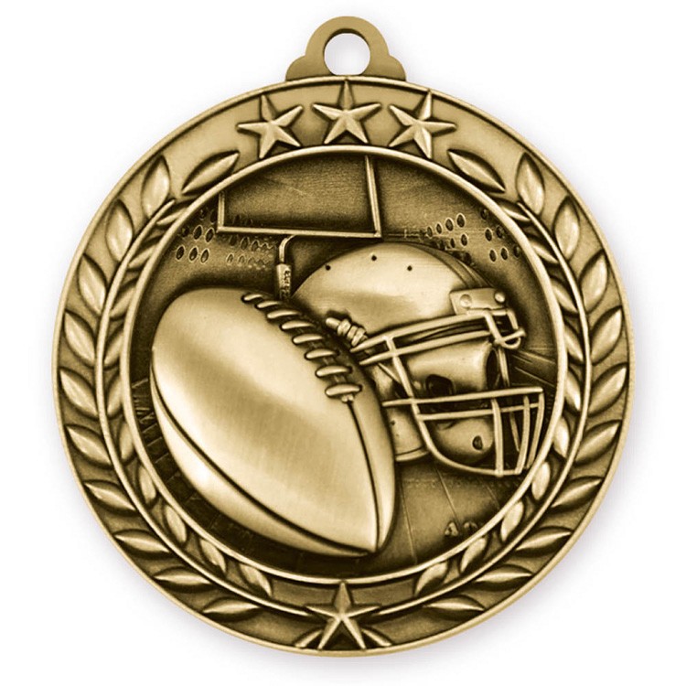 Football Wreath Award Medallion (2-3/4") 4