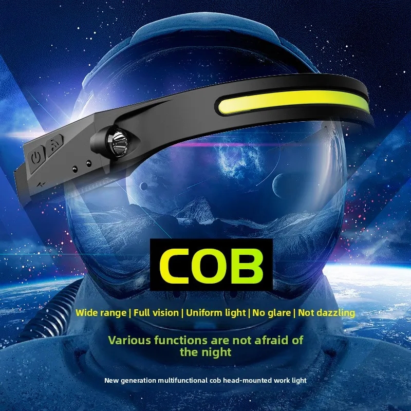Custom Logo Rechargeable LED Headlamp 200 Lumen Waterproof for Camping Hunting 4