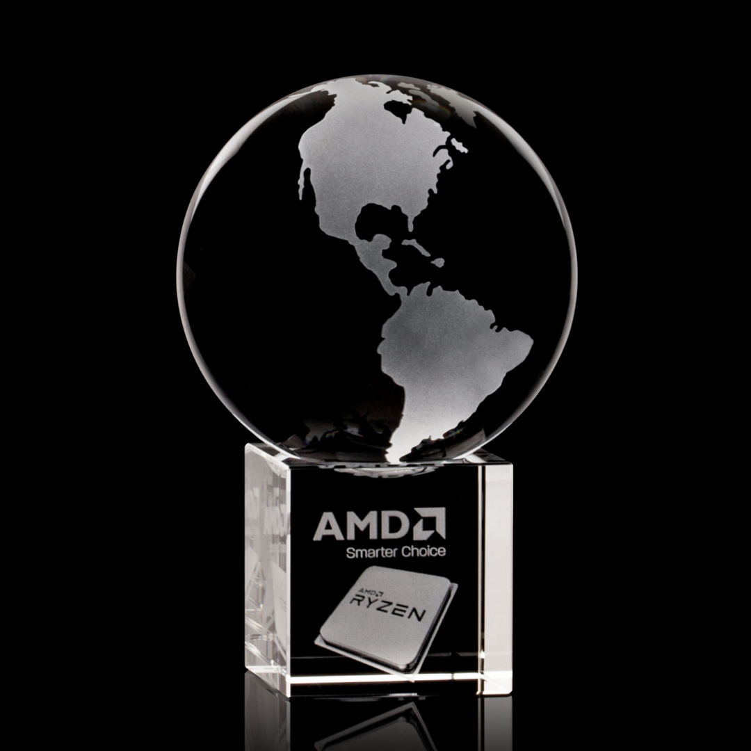 Globe on Cube 3D Award 7