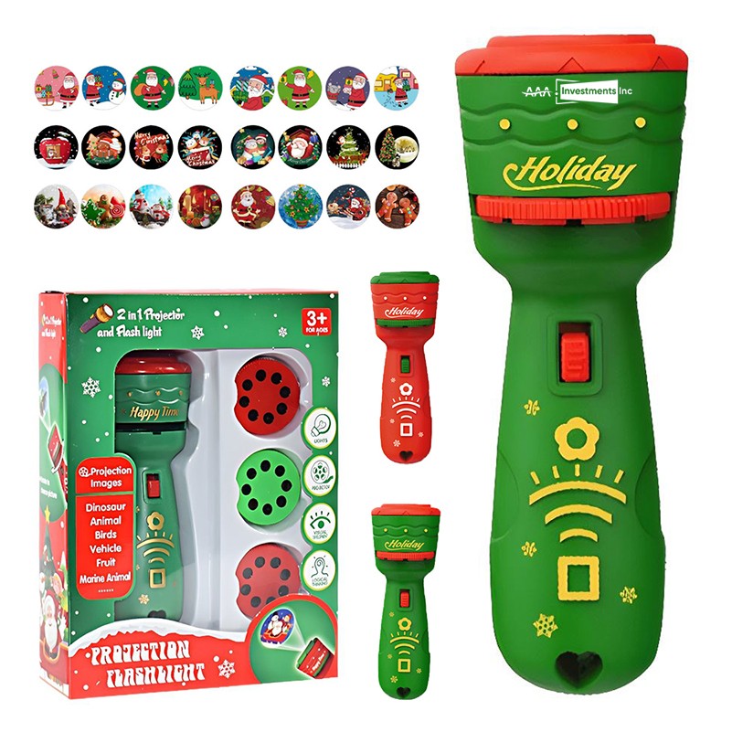 Children's Projection Flashlight Baby Educational Toy 24 Cartoon Patterns Christmas Gift 3