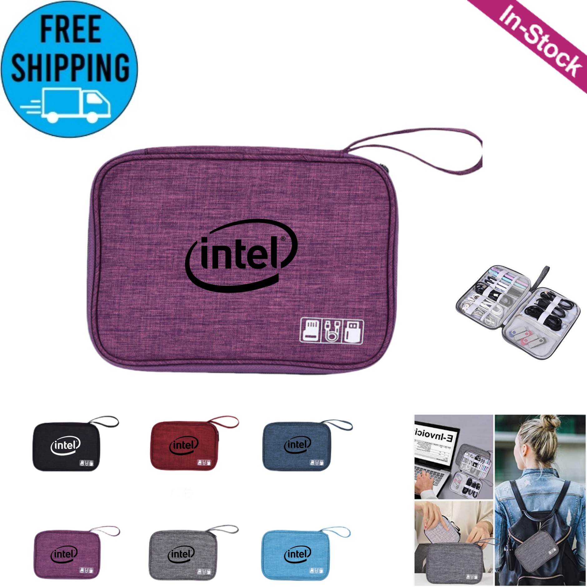 Compact Travel Tech Organizer Pouch 6